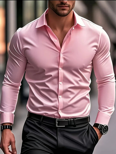 Byron - Elegant Long Sleeve Shirt With Button
