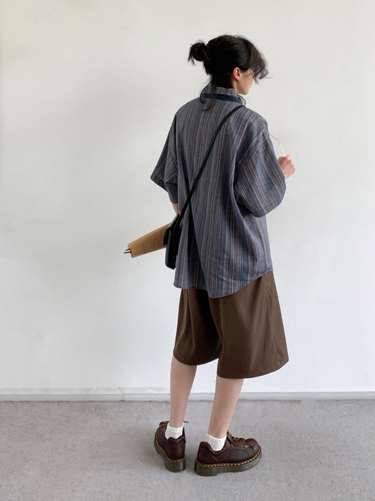 MV Retro Striped Loose Shirt (With Tie)