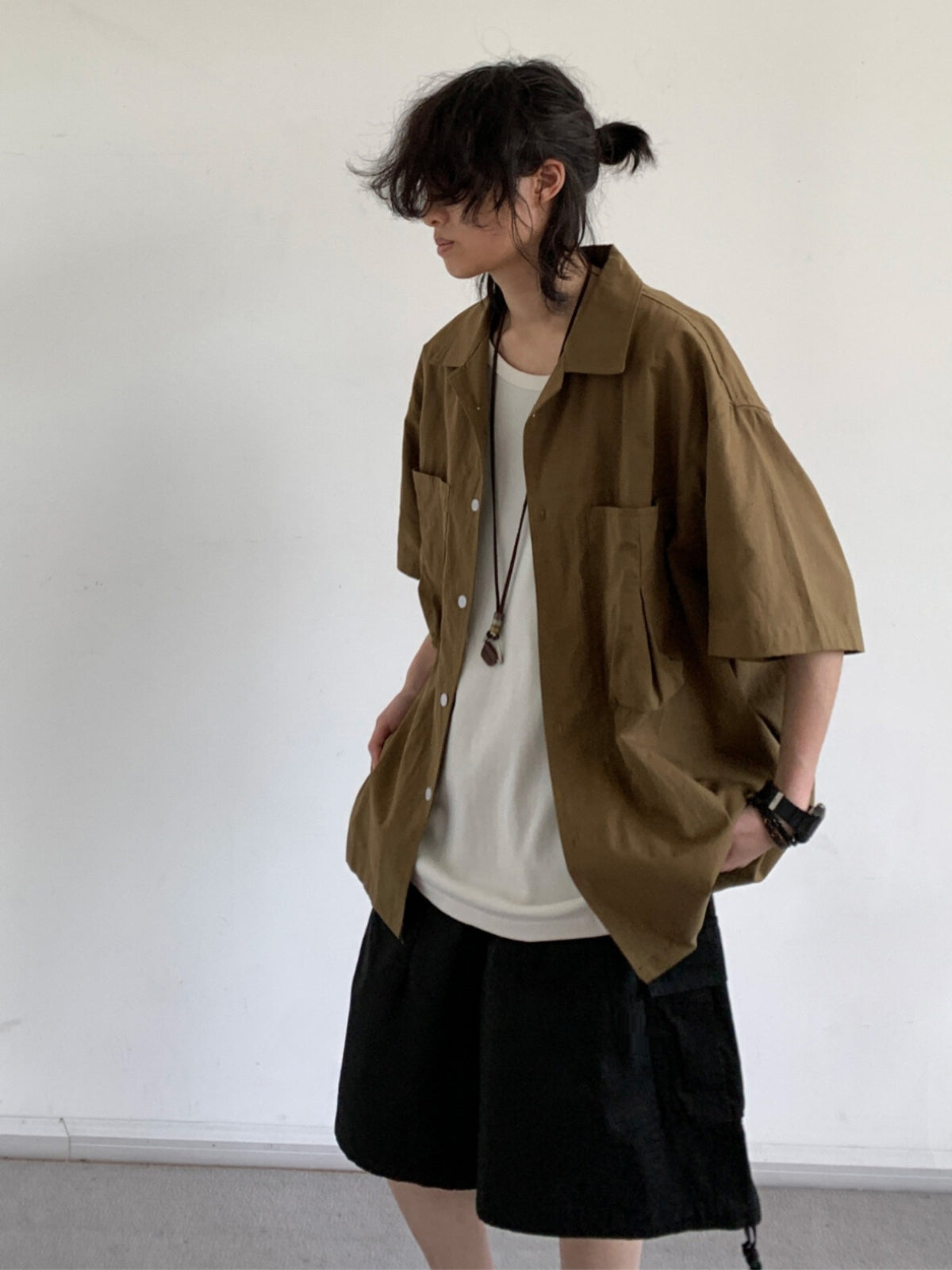 MV Retro Cuban Collar Loose Shirt