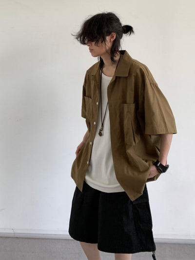 MV Retro Cuban Collar Loose Shirt
