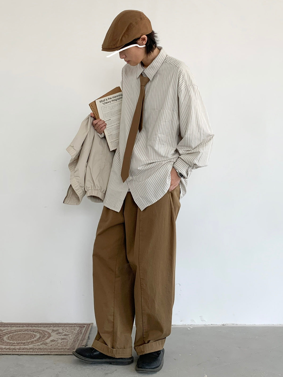 MV Retro Striped Long Sleeve Loose Shirt