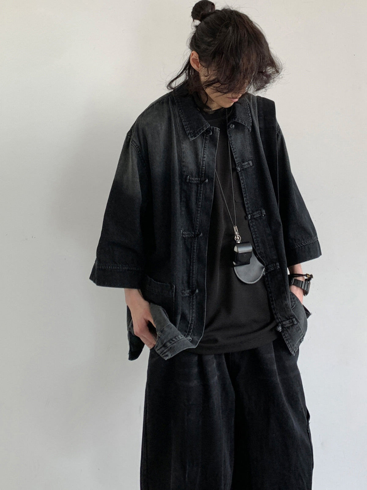 MV Retro Japanese Ethnic Denim Shirt