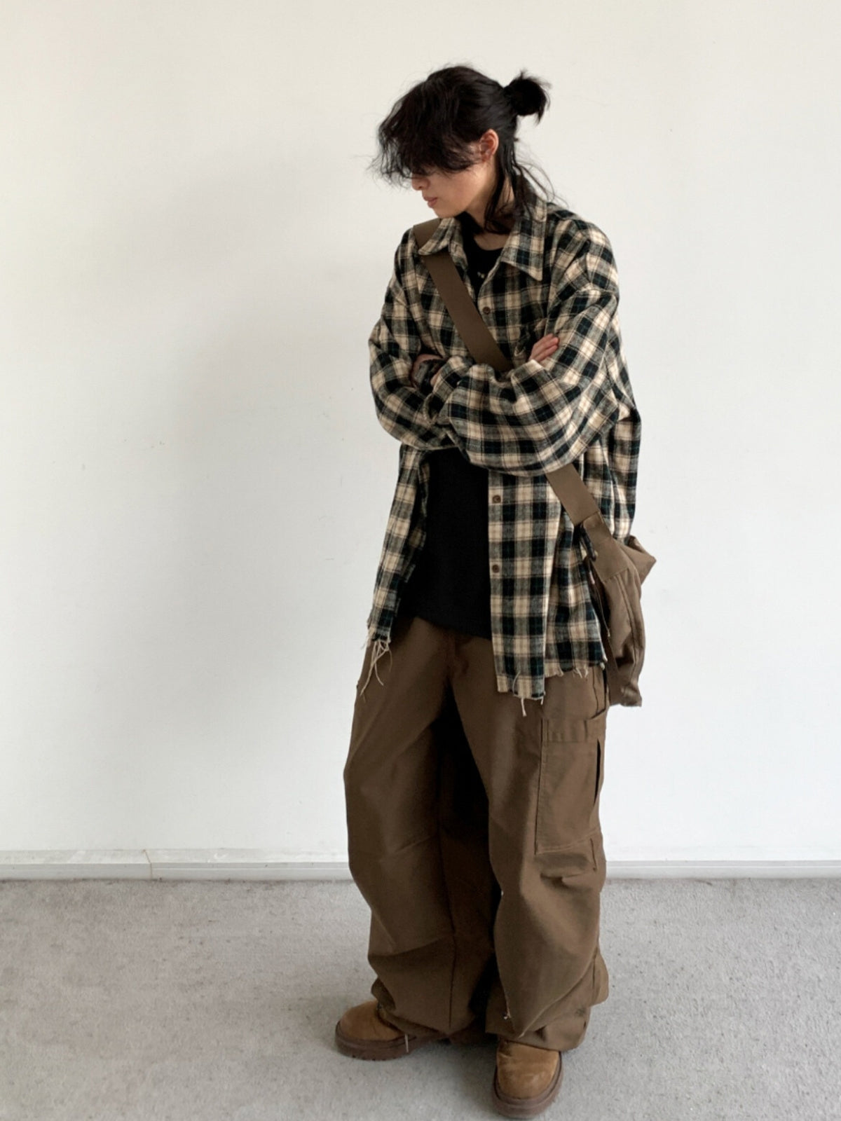 MV Retro Loose Plaid Shirt