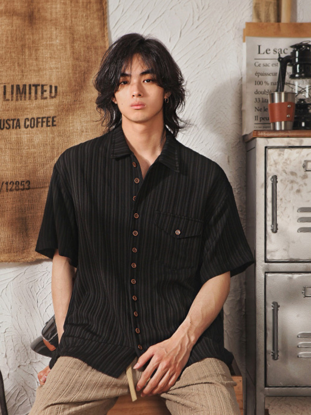 MV Retro Japanese Loose Thin Shirt