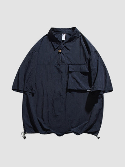 MV Retro Two-Button Versatile Loose Shirt