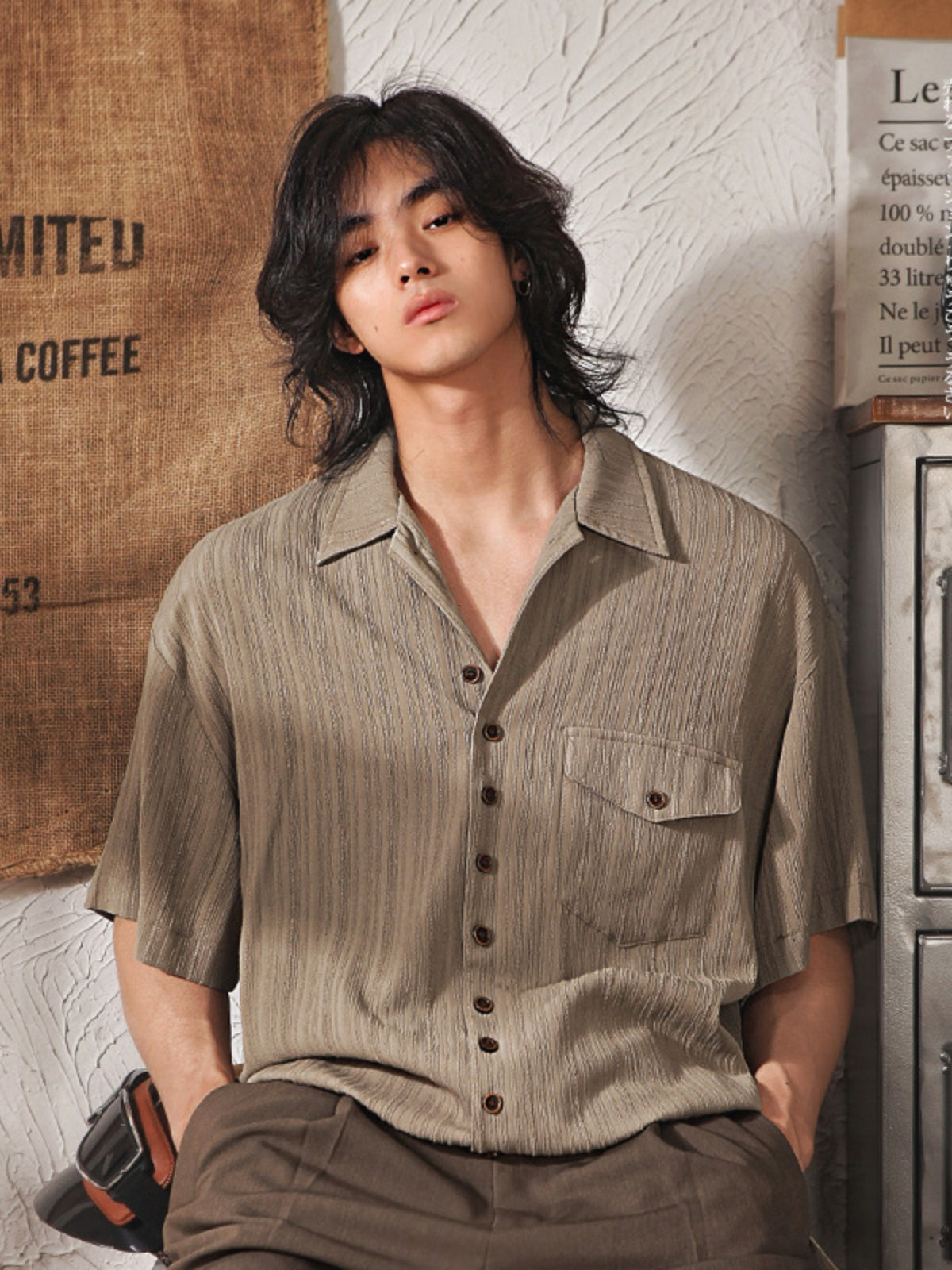 MV Retro Japanese Loose Thin Shirt