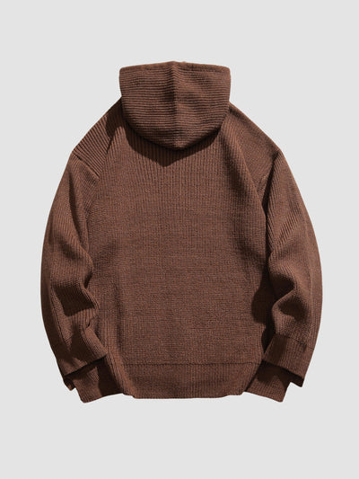MV Retro Hooded Versatile Knitted Cardigan Jacket