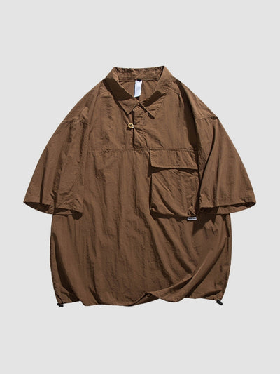 MV Retro Two-Button Versatile Loose Shirt