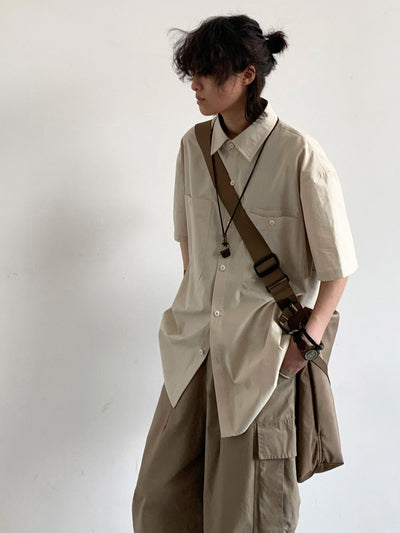 MV Retro Loose Basic Silhouette Casual Shirt