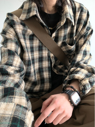 MV Retro Loose Plaid Shirt