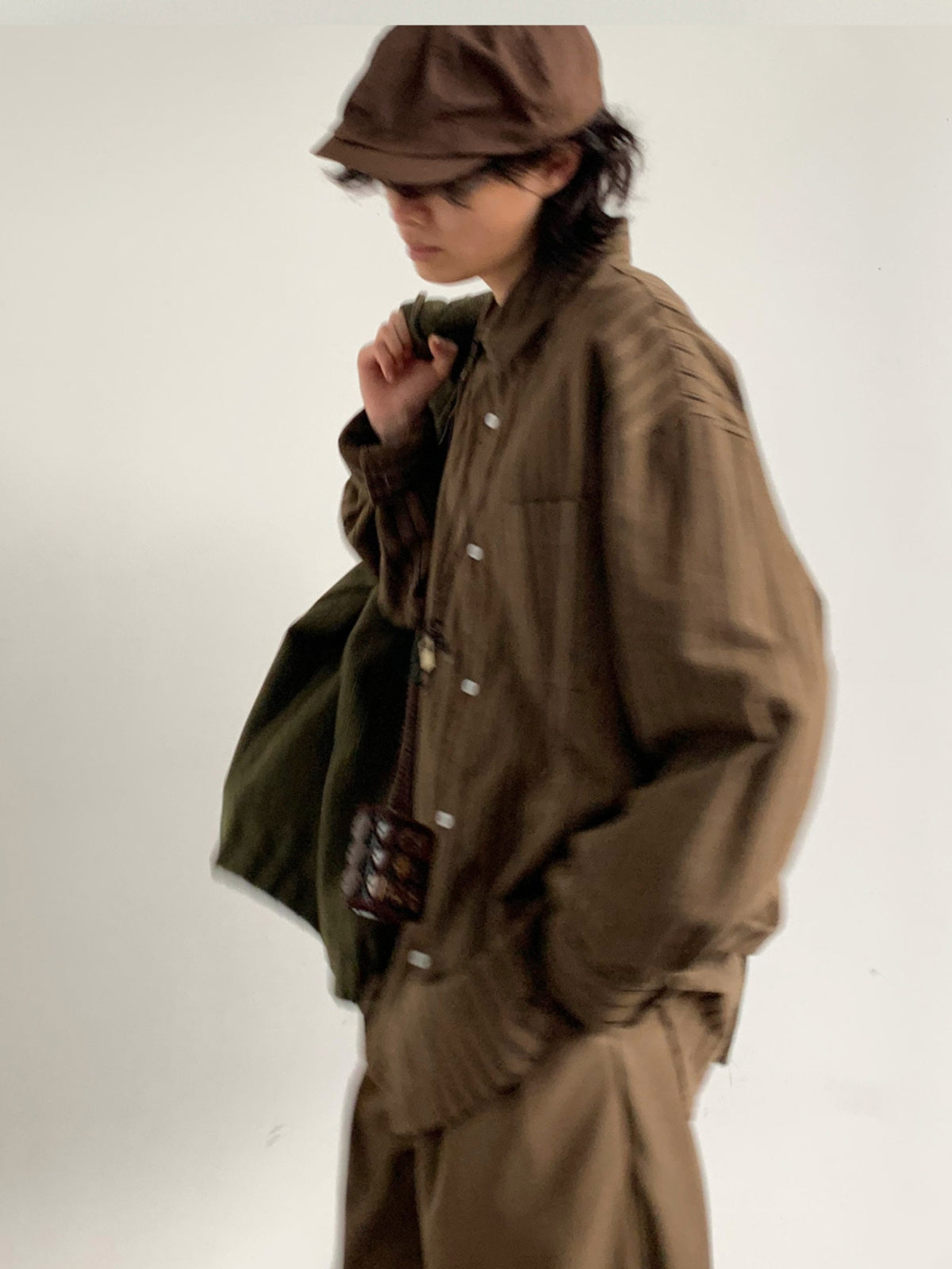 MV Vintage Brown Striped Long Sleeve Shirt