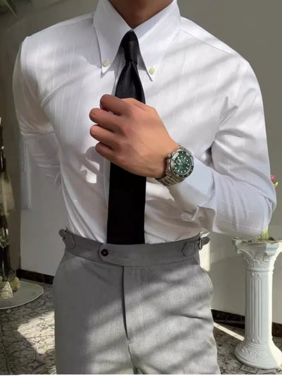 MV Anti Wrinkle Striped Athletic Shirt