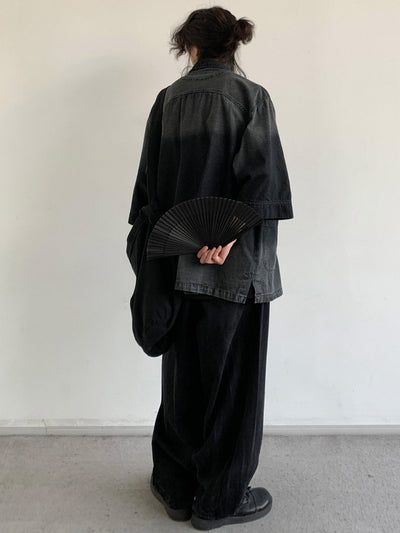 MV Retro Japanese Ethnic Denim Shirt