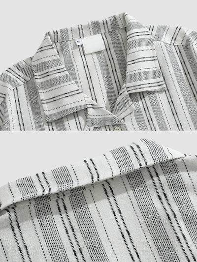 MV Retro Linen Cuban Collar Shirt