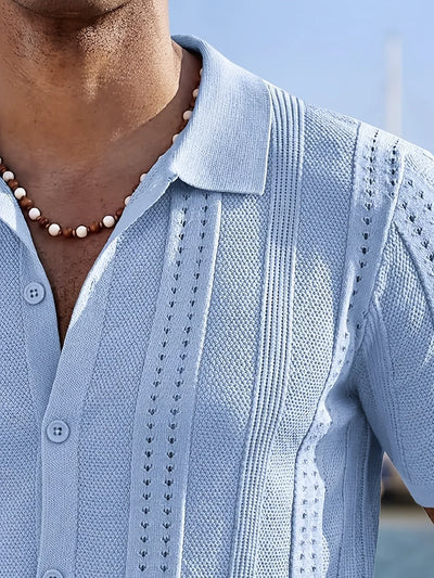 Semyon - Fashionable Intricate Pattern Knitted Shirt