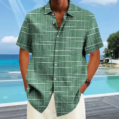 Haroyan - Stylish Plaid Stripe Pattern Shirt