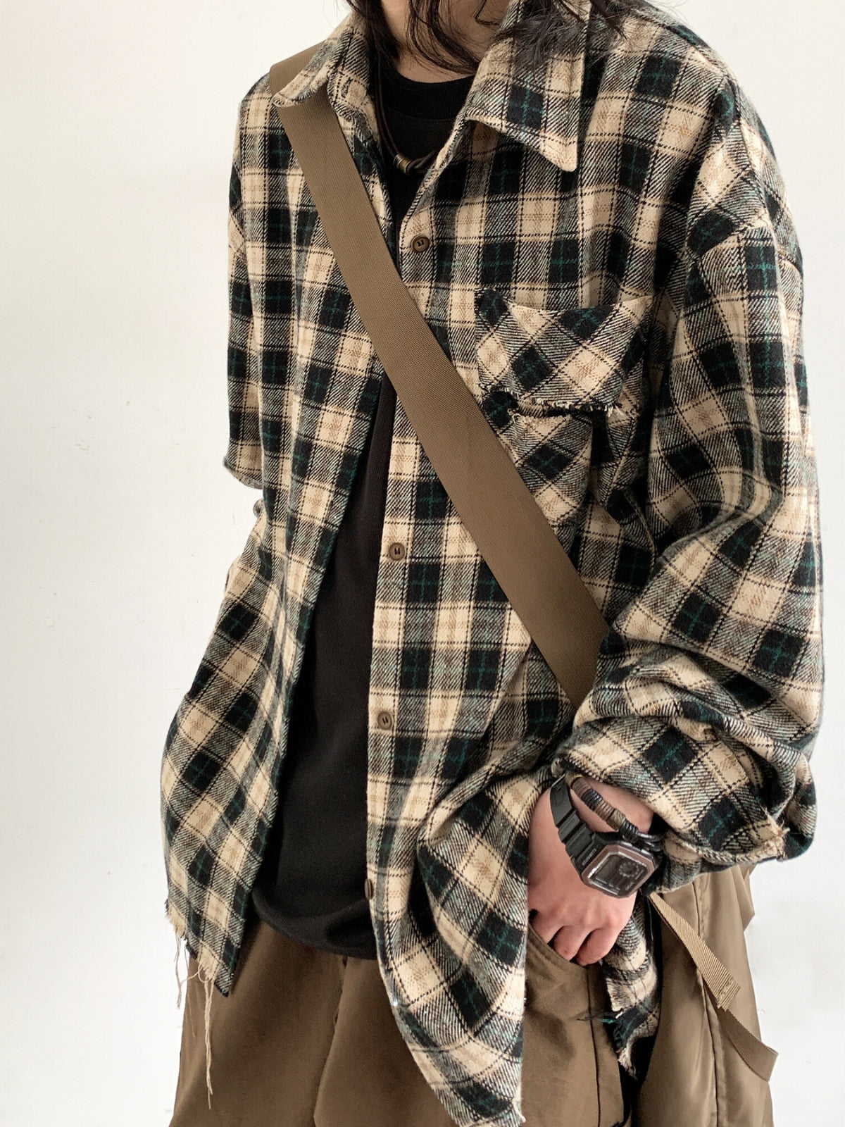 MV Retro Loose Plaid Shirt
