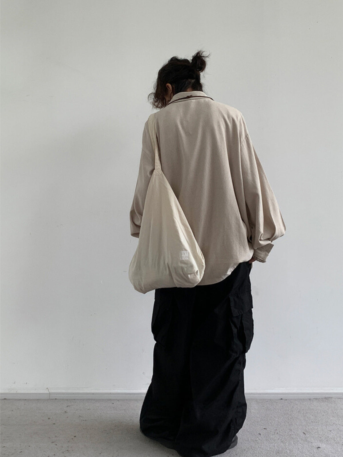 MV Retro Linen Slant Collar Jacket
