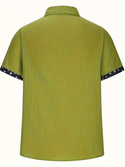 Trofim - Elegant Cute Bird Print Shirt