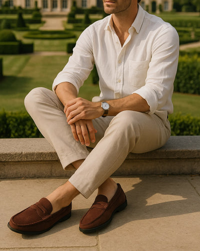 VALENTINO LOAFERS - CHESTNUT BROWN