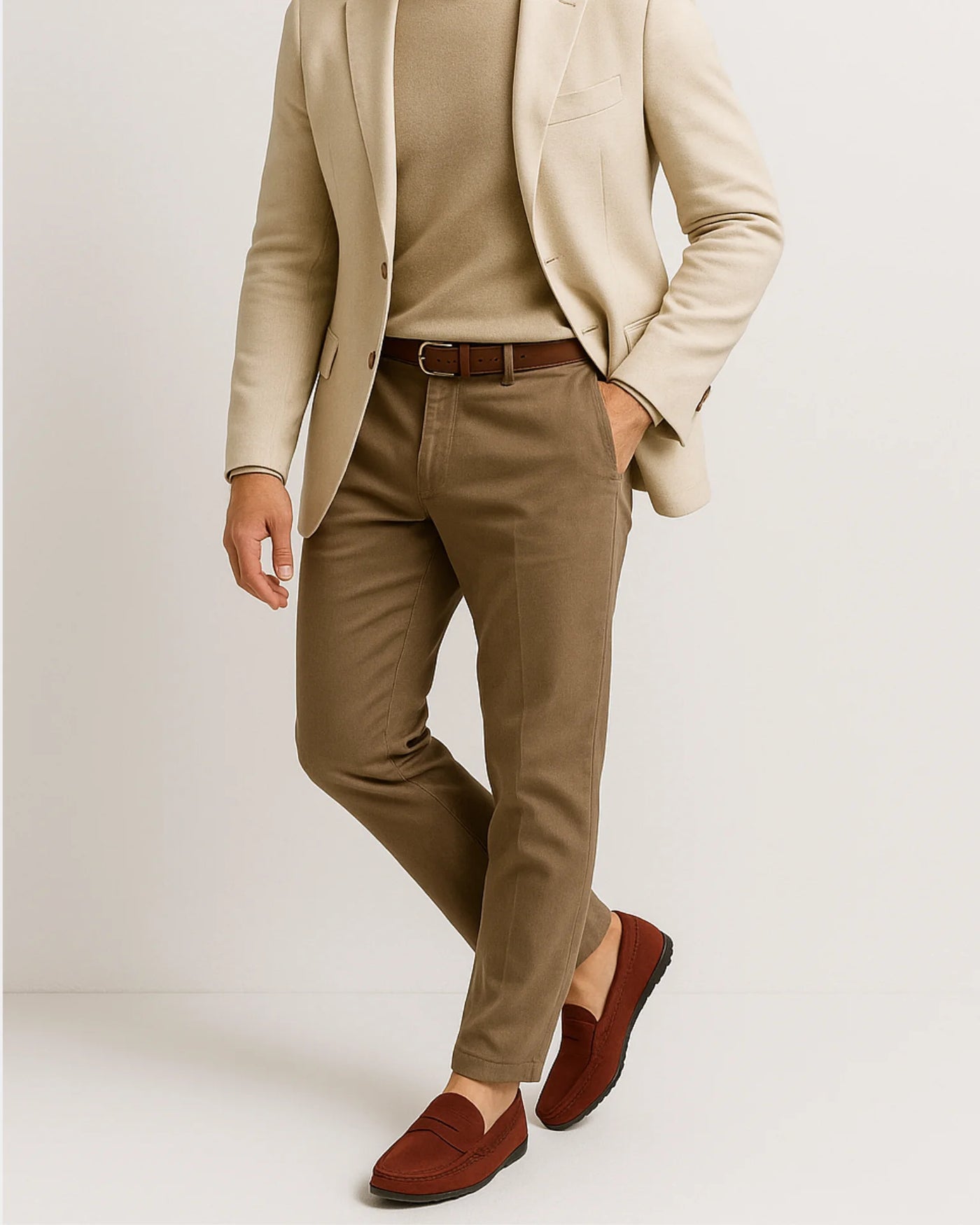 VALENTINO LOAFERS - CHESTNUT BROWN