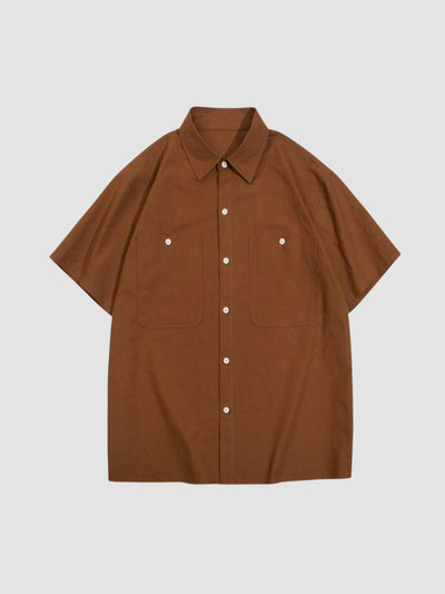 MV Retro Loose Basic Silhouette Casual Shirt