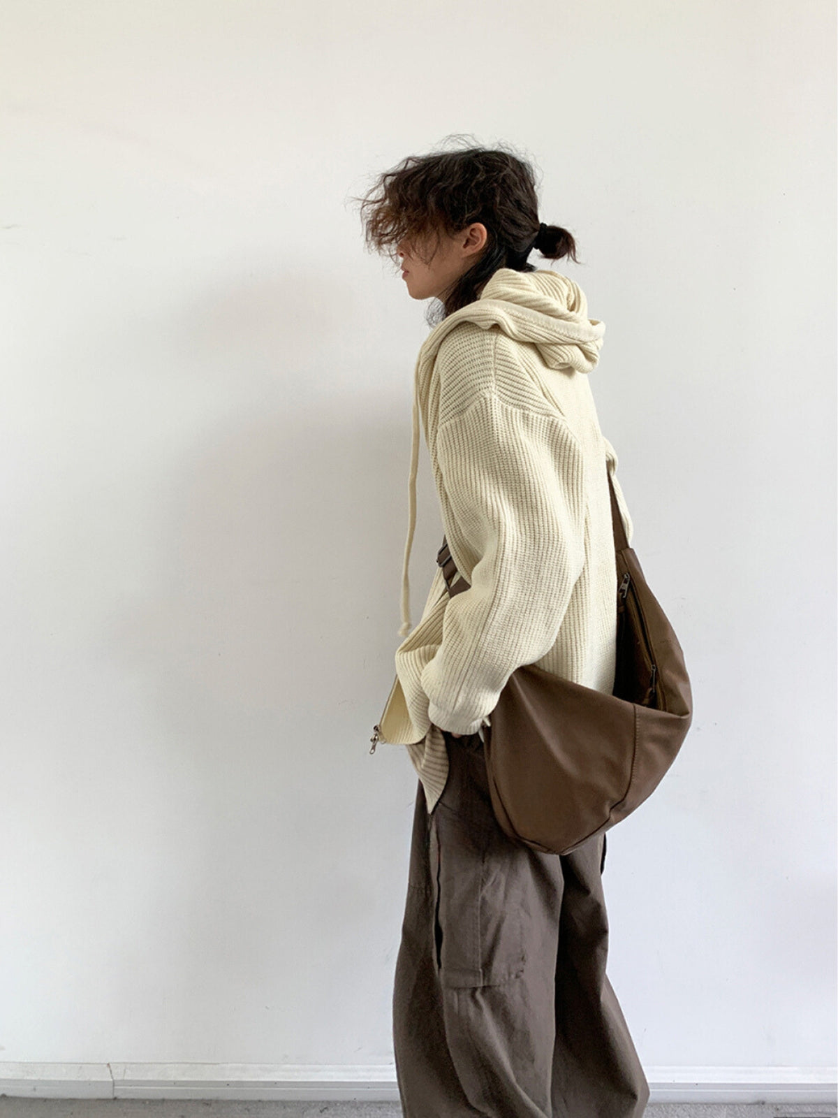 MV Retro Hooded Versatile Knitted Cardigan Jacket