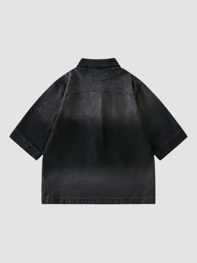 MV Retro Japanese Ethnic Denim Shirt