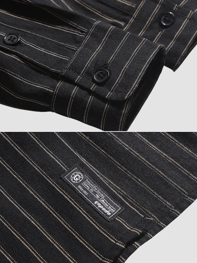 MV Retro Striped Loose Shirt