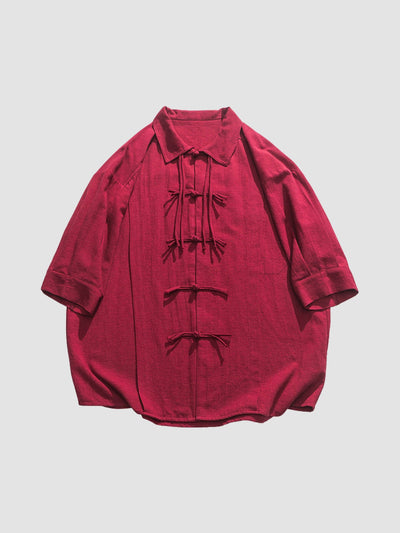 MV Retro Loose Buttoned Linen Shirt