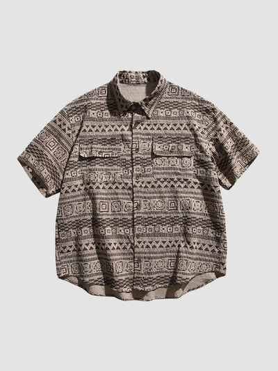 MV Retro Ami Khaki Ethnic Shirt