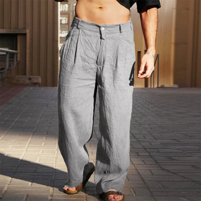 Malik - Wide-Leg Linen Trousers