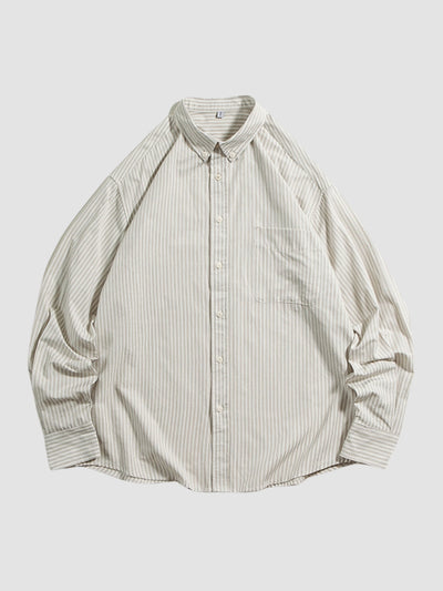 MV Retro Striped Long Sleeve Loose Shirt