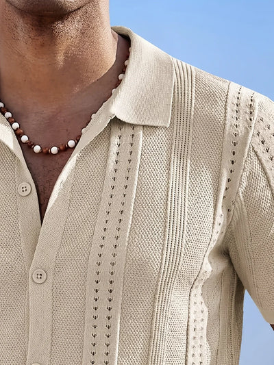 Semyon - Fashionable Intricate Pattern Knitted Shirt